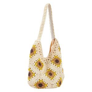 5712 Hand-woven Soft Large Straw Shoulder Bag Retro Boho Tote Bags Summer